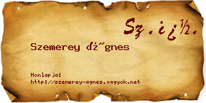 Szemerey Ágnes névjegykártya