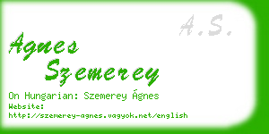 agnes szemerey business card